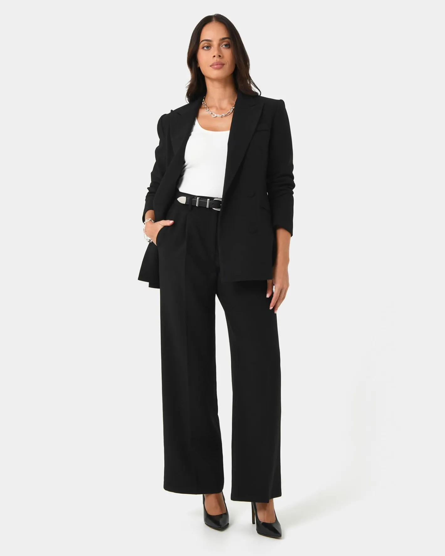 Forcast Nikki Double Breasted Blazer Black Discount