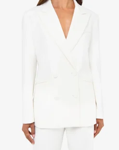 Forcast Nikki Double Breasted Blazer Ivory Outlet