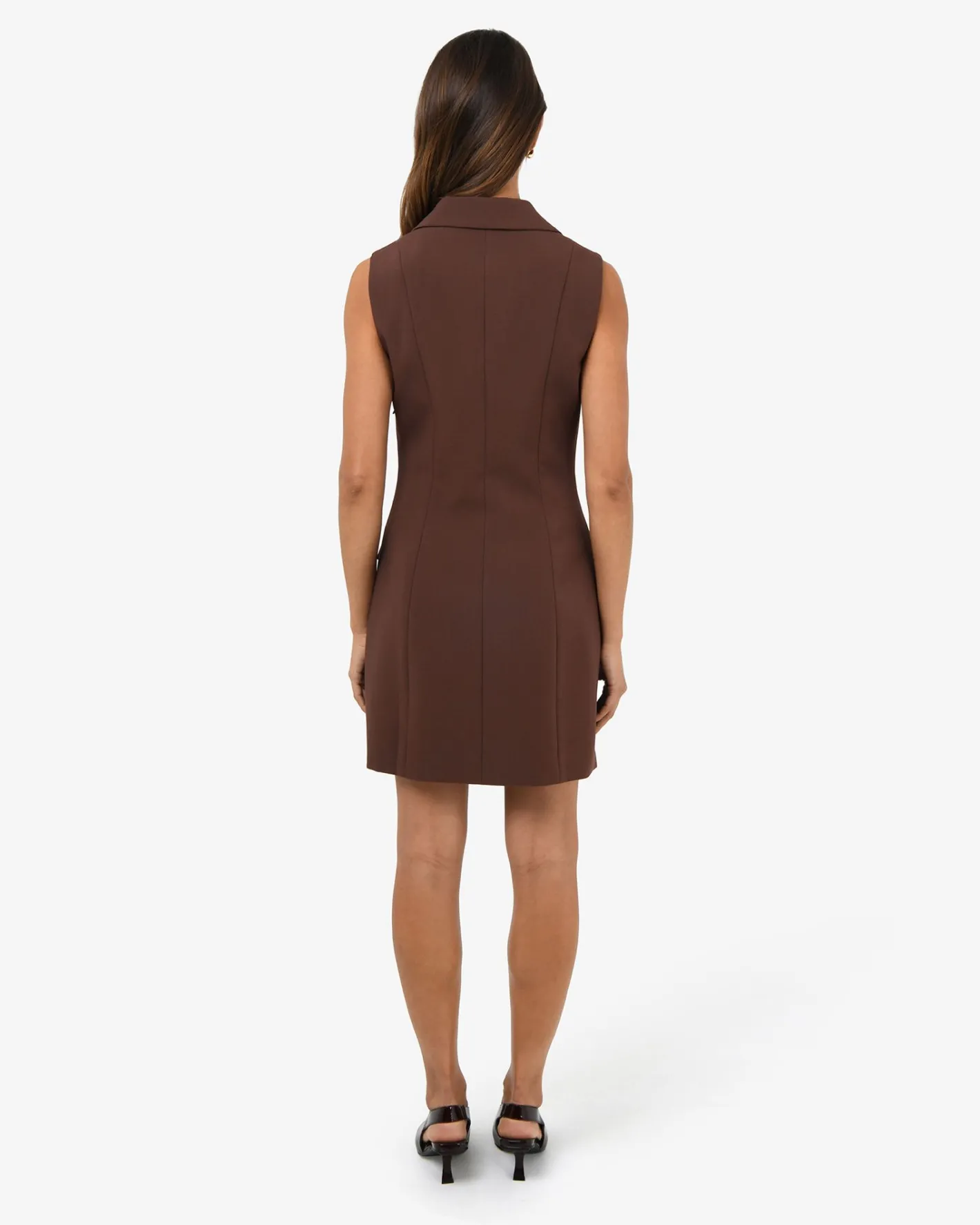 Forcast Nikki Double Breasted Dress Brown Clearance