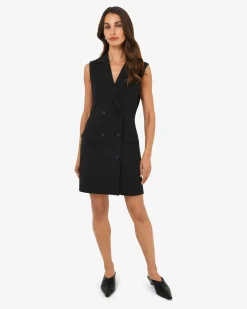 Forcast Nikki Double Breasted Dress Black Best