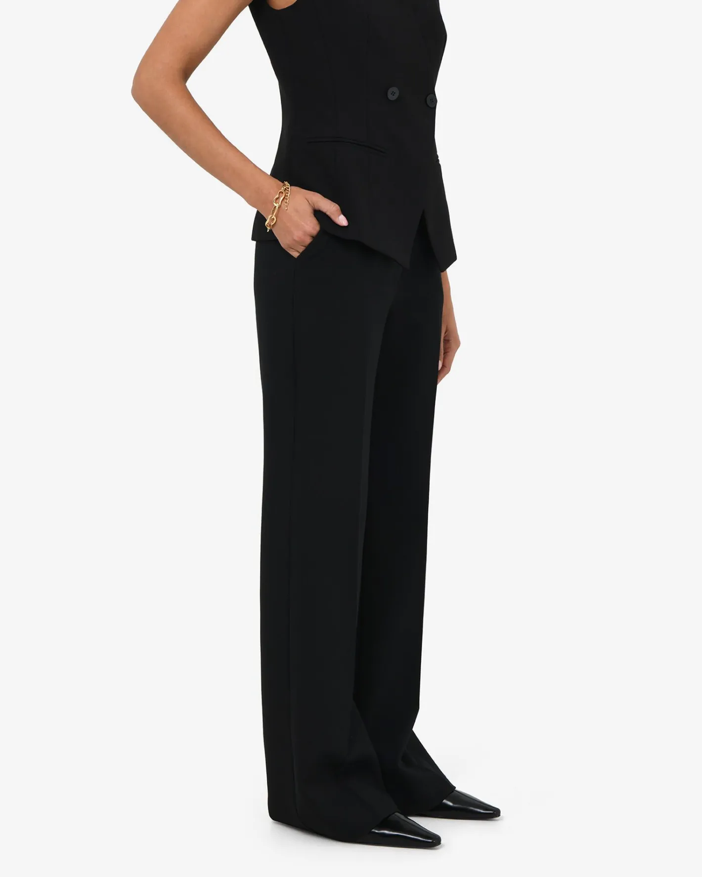 Forcast Nikki Flared Leg Pants Black Clearance