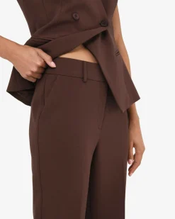 Forcast Nikki Flared Leg Pants Brown