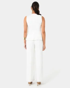 Forcast Nikki Longline Vest Ivory Outlet