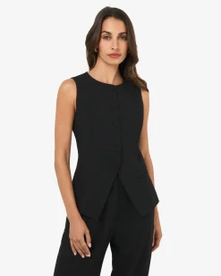 Forcast Nikki Longline Vest Black Outlet