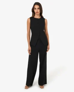 Forcast Nikki Longline Vest Black Outlet