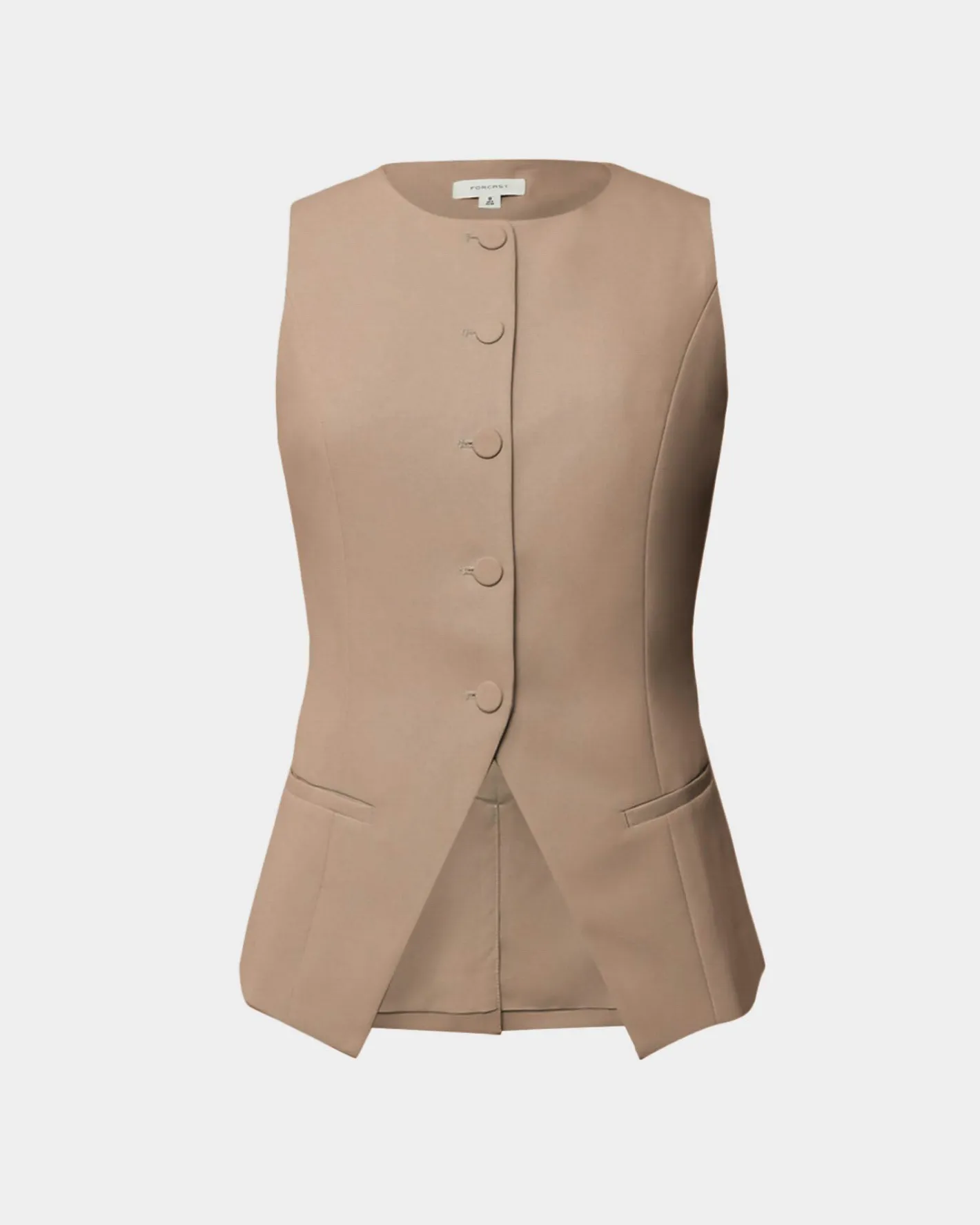 Forcast Nikki Longline Vest Warm Taupe New