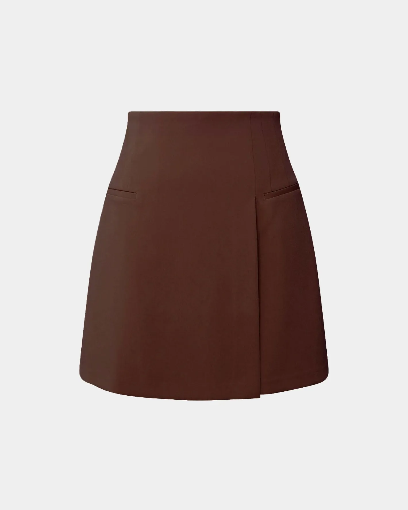 Forcast Nikki Mini Wrap Skirt Brown Discount