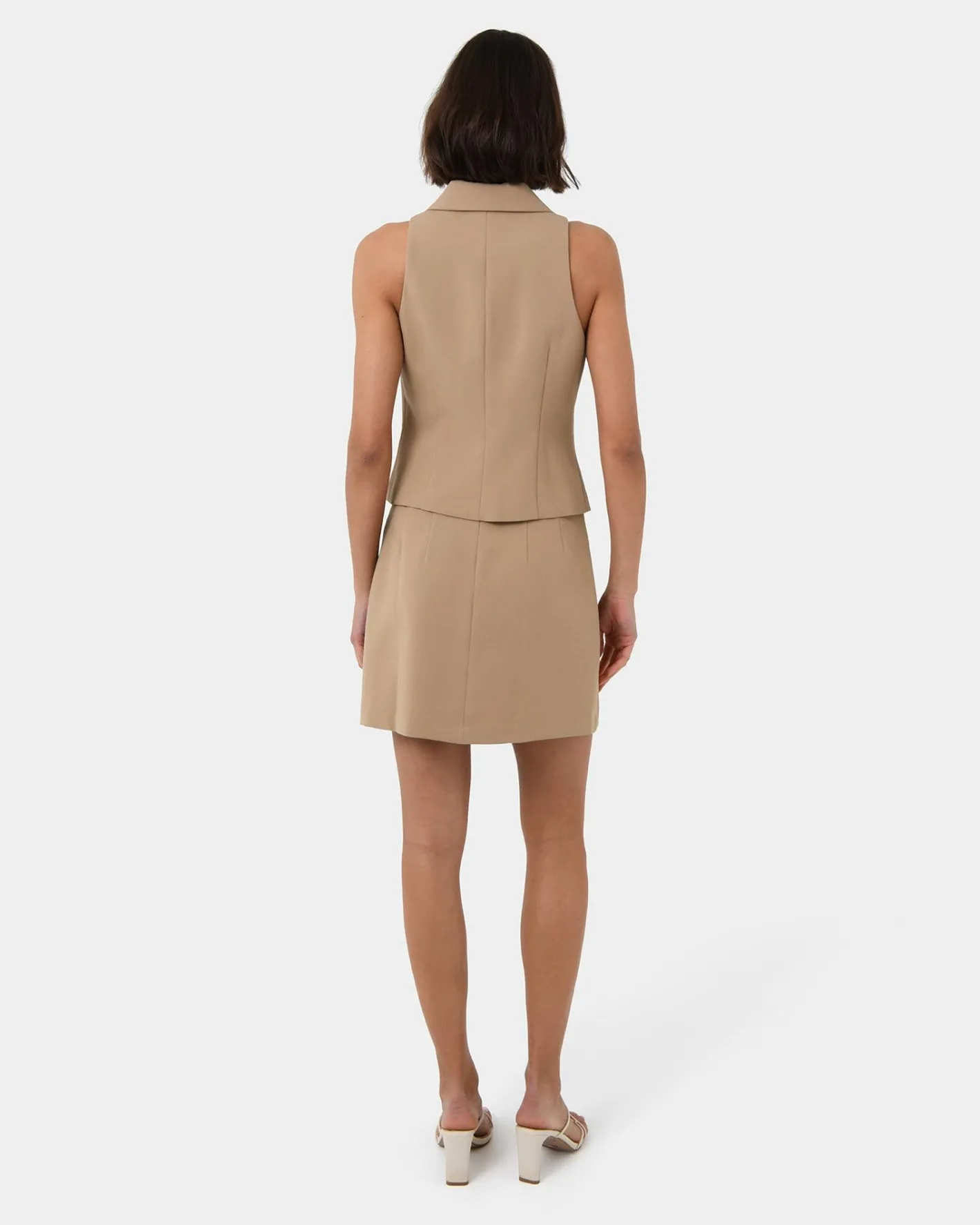Forcast Nikki Mini Wrap Skirt Warm Taupe Best
