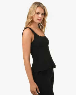 Forcast Nikki Peplum Top Black Discount