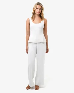 Forcast Nikki Peplum Top Ivory Online