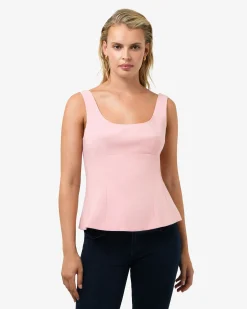 Forcast Nikki Peplum Top Pink Clearance