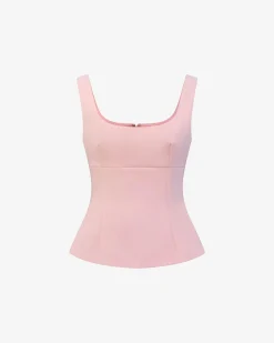 Forcast Nikki Peplum Top Pink Clearance