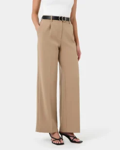 Forcast Nikki Tailored Elastic Pants Warm Taupe Clearance