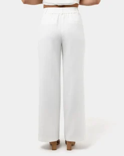 Forcast Nikki Tailored Elastic Pants Ivory New