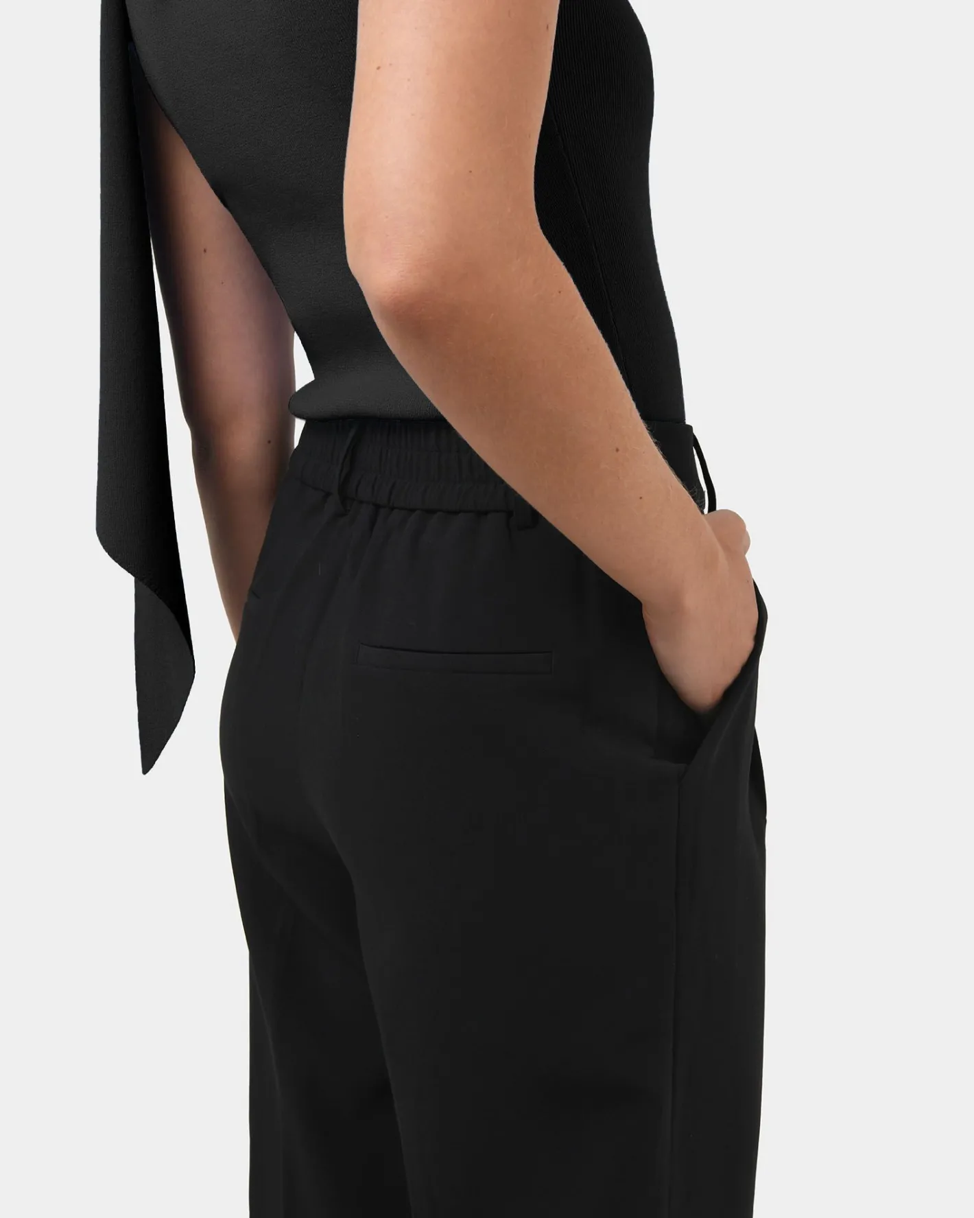 Forcast Nikki Tailored Elastic Pants Black Best