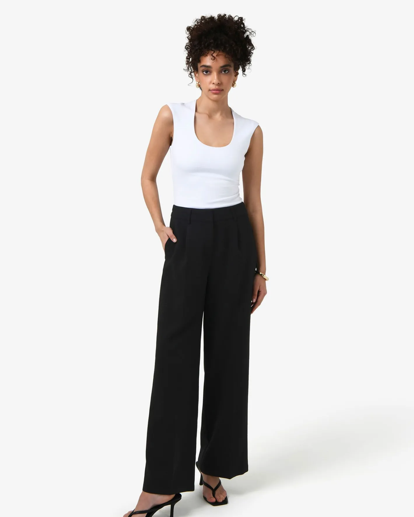 Forcast Nikki Tailored Pants Black Hot
