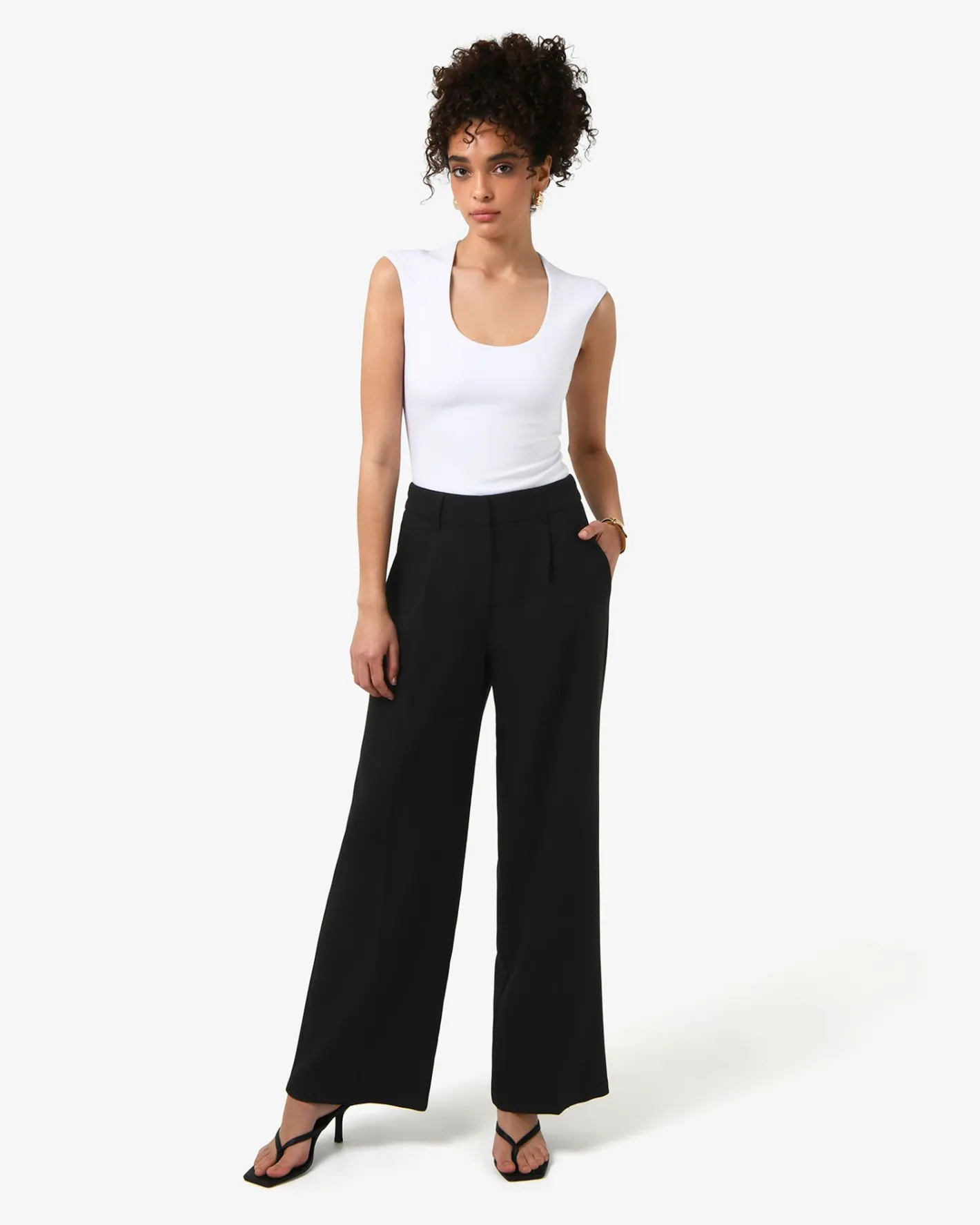 Forcast Nikki Tailored Pants Black Hot