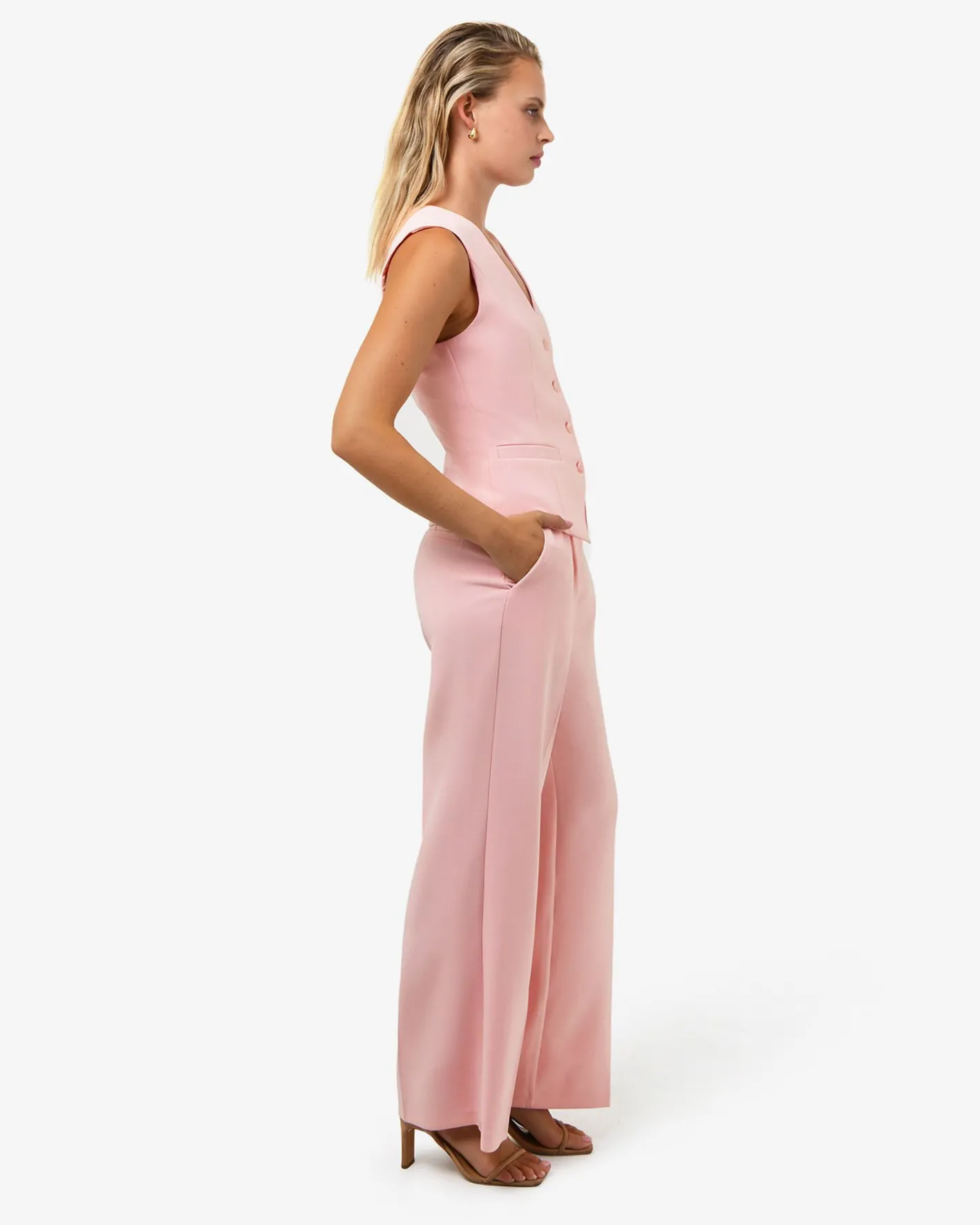Forcast Nikki Tailored Pants Pink Outlet
