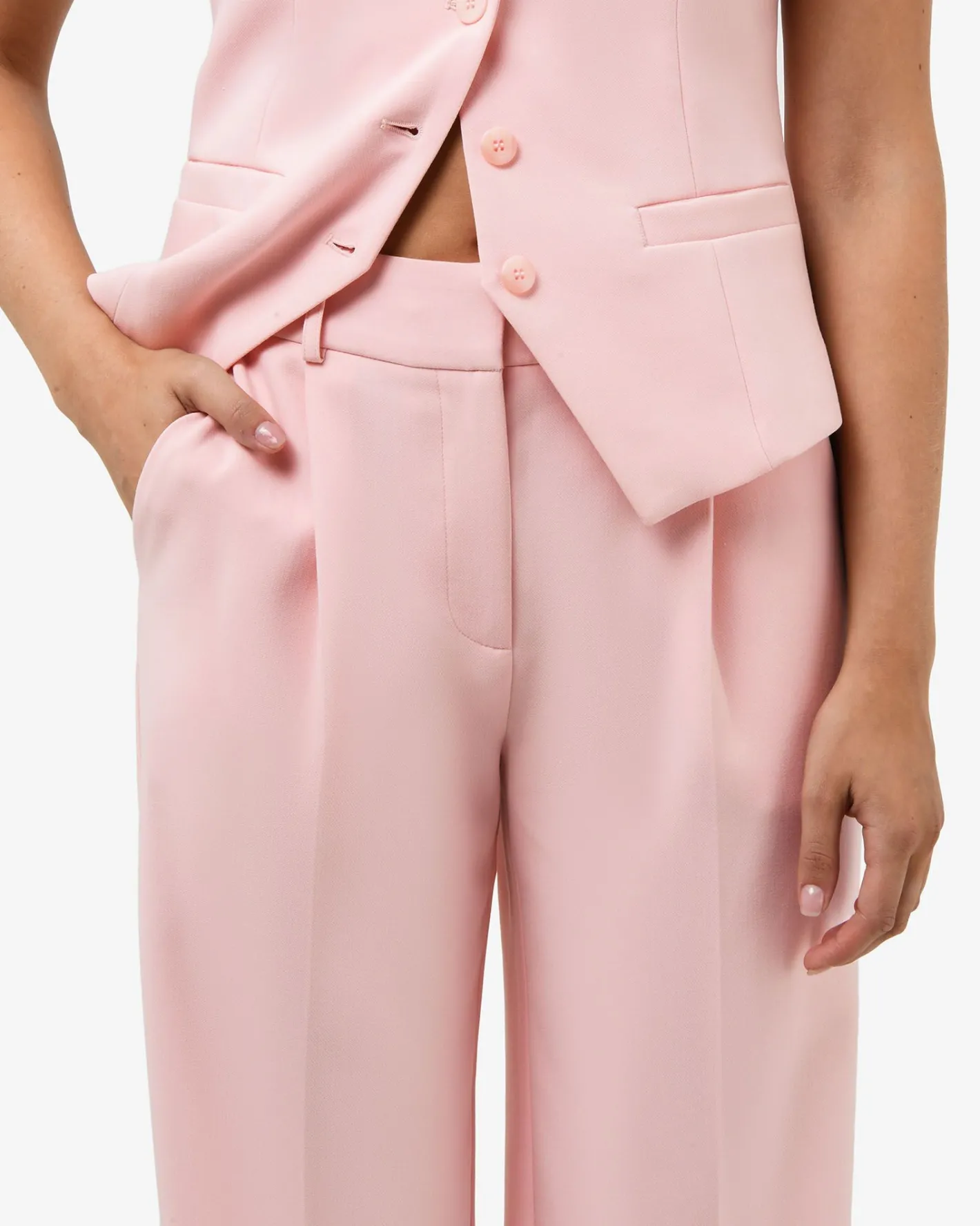 Forcast Nikki Tailored Pants Pink Outlet