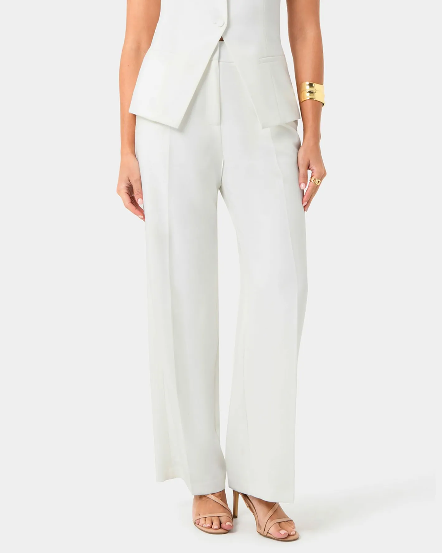 Forcast Nikki Tailored Pants Ivory