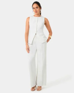 Forcast Nikki Tailored Pants Ivory