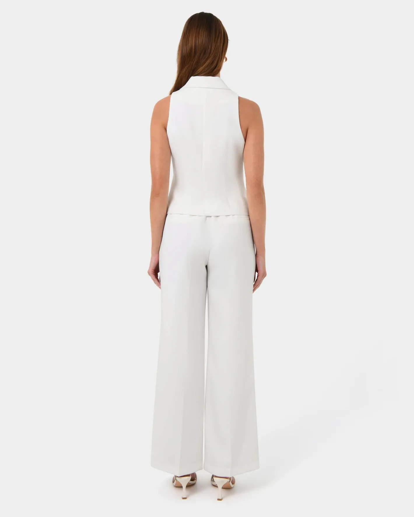 Forcast Nikki Tailored Vest Ivory New