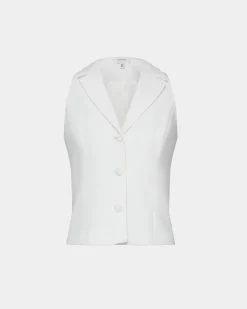 Forcast Nikki Tailored Vest Ivory New