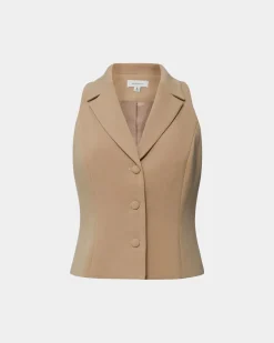 Forcast Nikki Tailored Vest Warm Taupe Sale