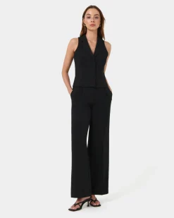Forcast Nikki Tailored Vest Black Discount