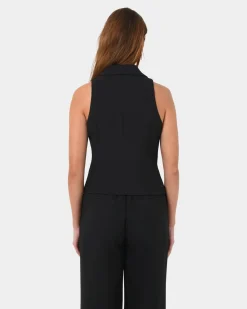Forcast Nikki Tailored Vest Black Discount