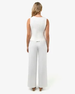 Forcast Nikki Tailored Waistcoat Ivory Clearance