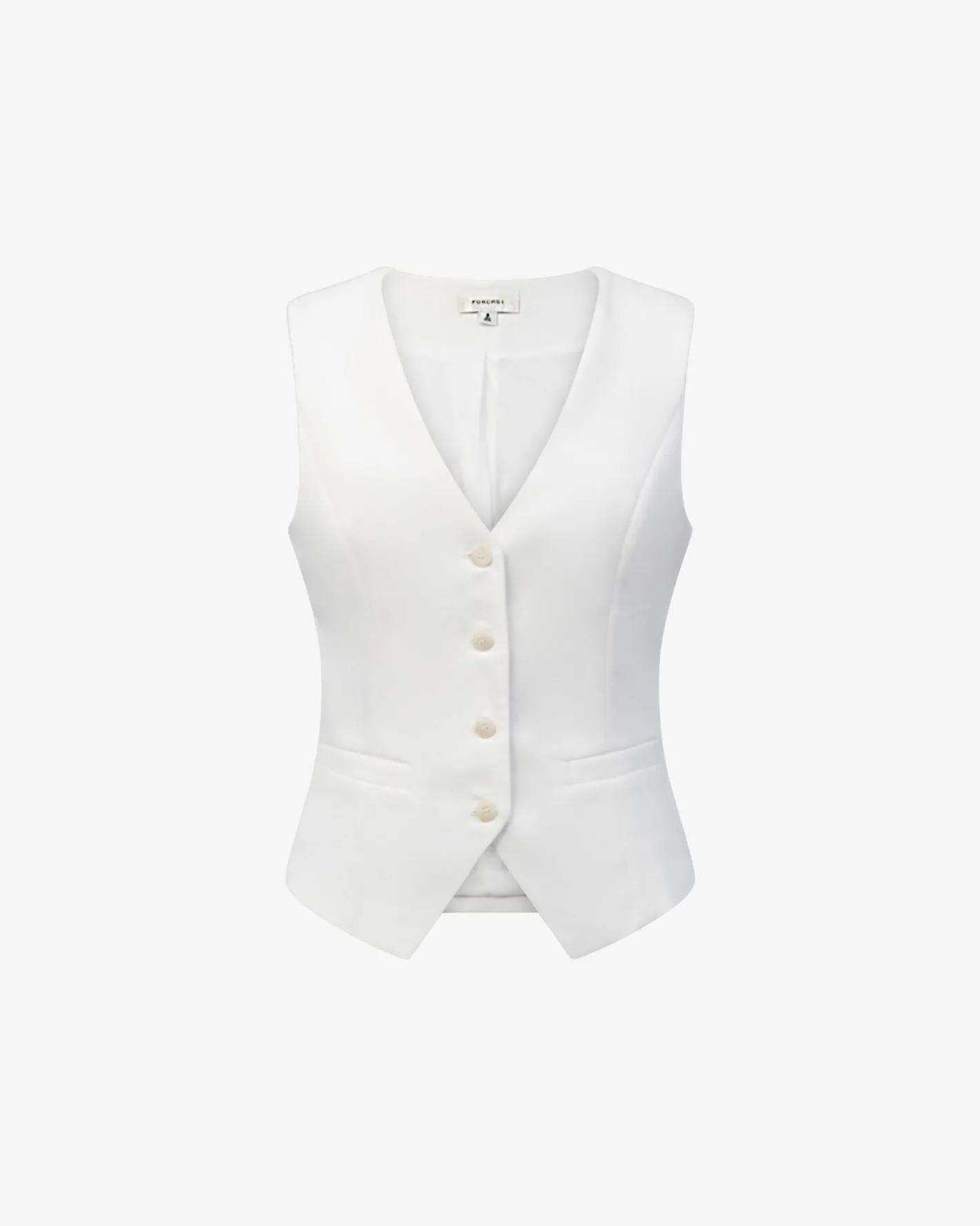 Forcast Nikki Tailored Waistcoat Ivory Clearance