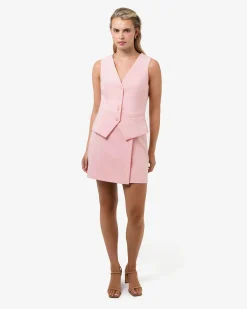 Forcast Nikki Tailored Waistcoat Pink Outlet