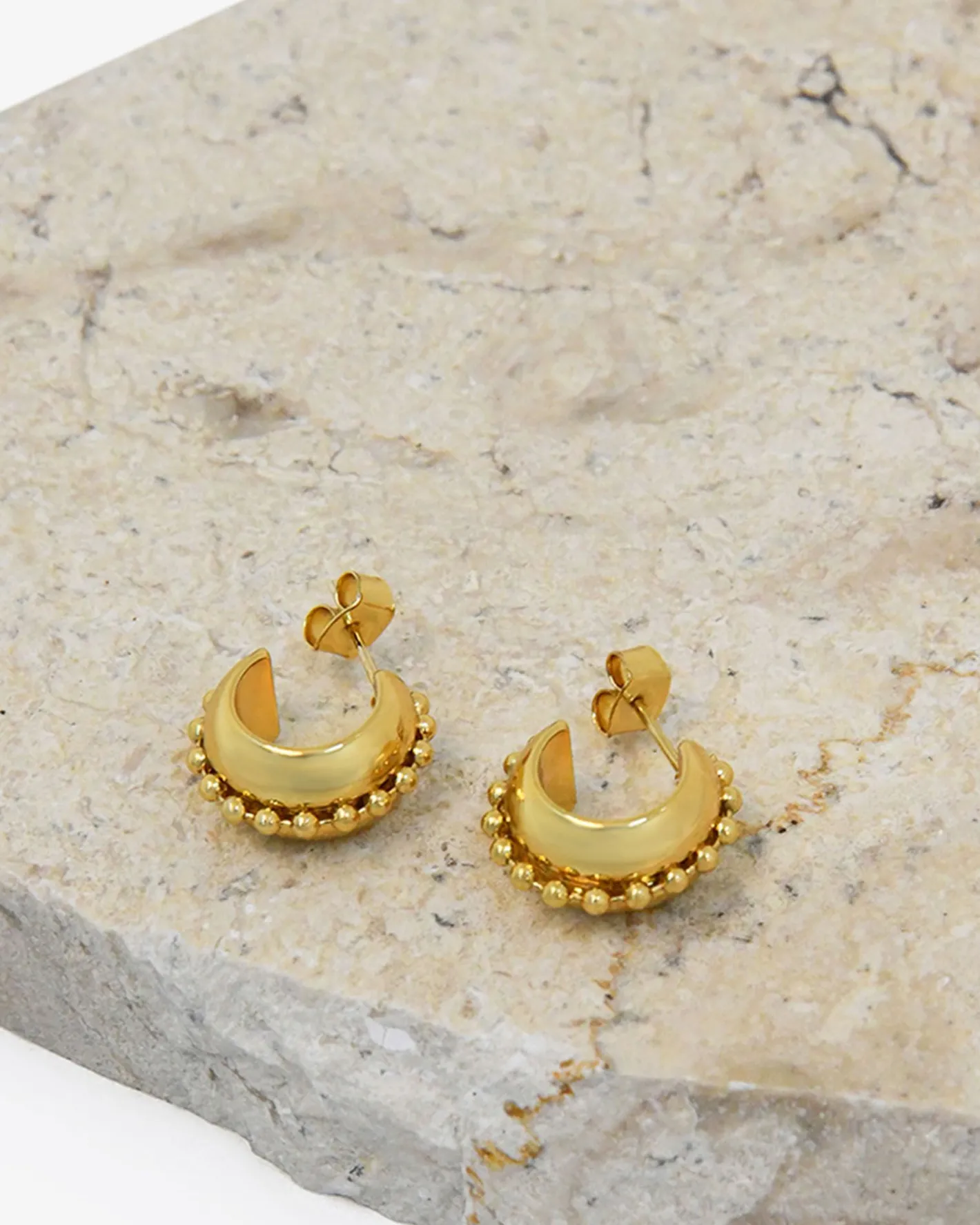 Forcast Nira Boho Stud Earrings Gold Clearance