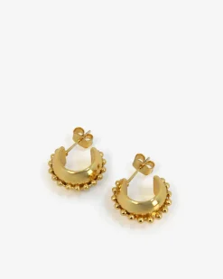 Forcast Nira Boho Stud Earrings Gold Clearance