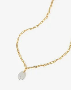 Forcast Noa Pearl Chain Necklace Gold Hot