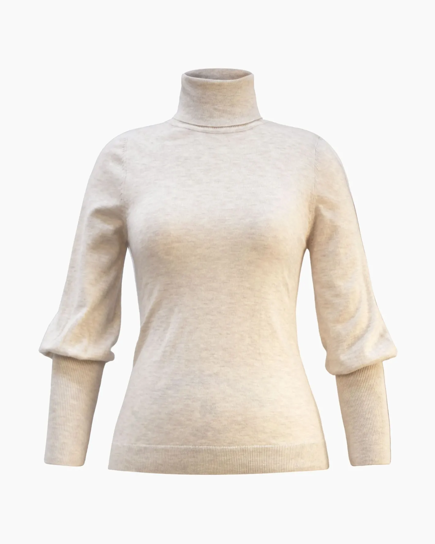 Forcast Nolan High Neck Knit Oat Marle Discount
