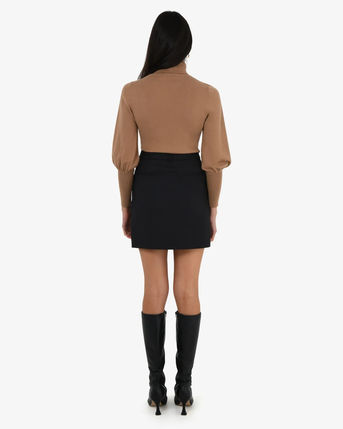 Forcast Nolan High Neck Knit Camel Discount