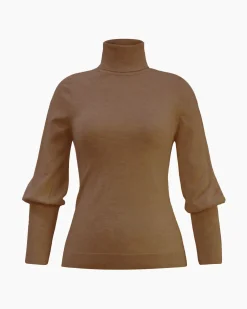 Forcast Nolan High Neck Knit Camel Discount