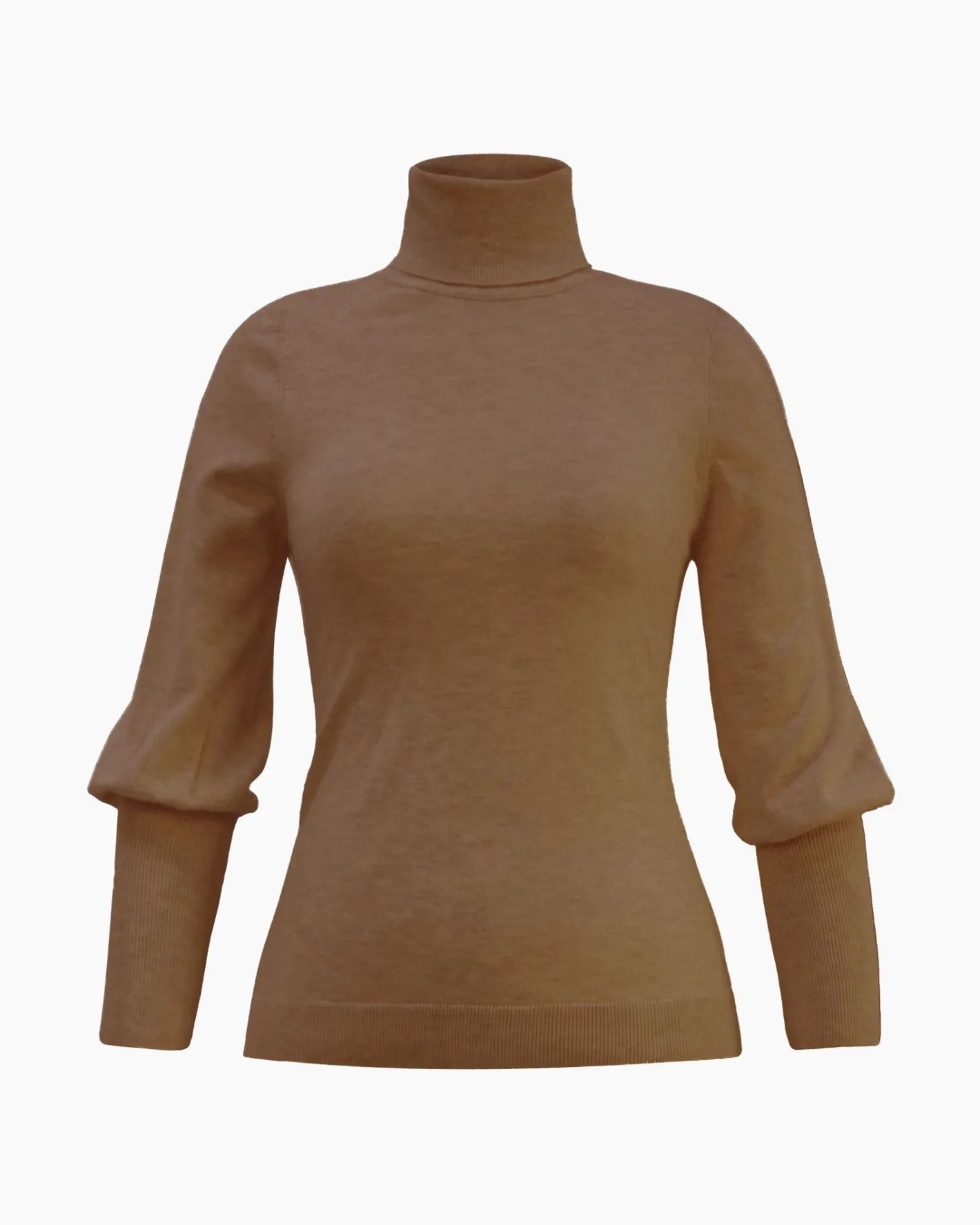 Forcast Nolan High Neck Knit Camel Discount