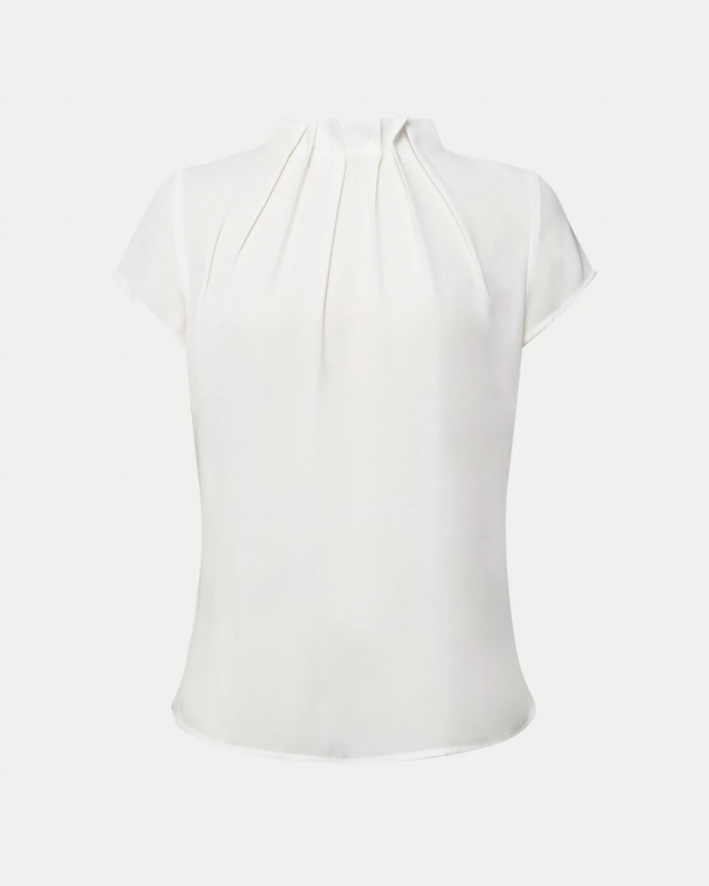Forcast Olivia Pleated High Neck Top Ivory Best
