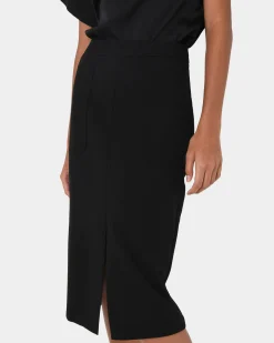 Forcast Orlanda Front Slit Skirt Black Best