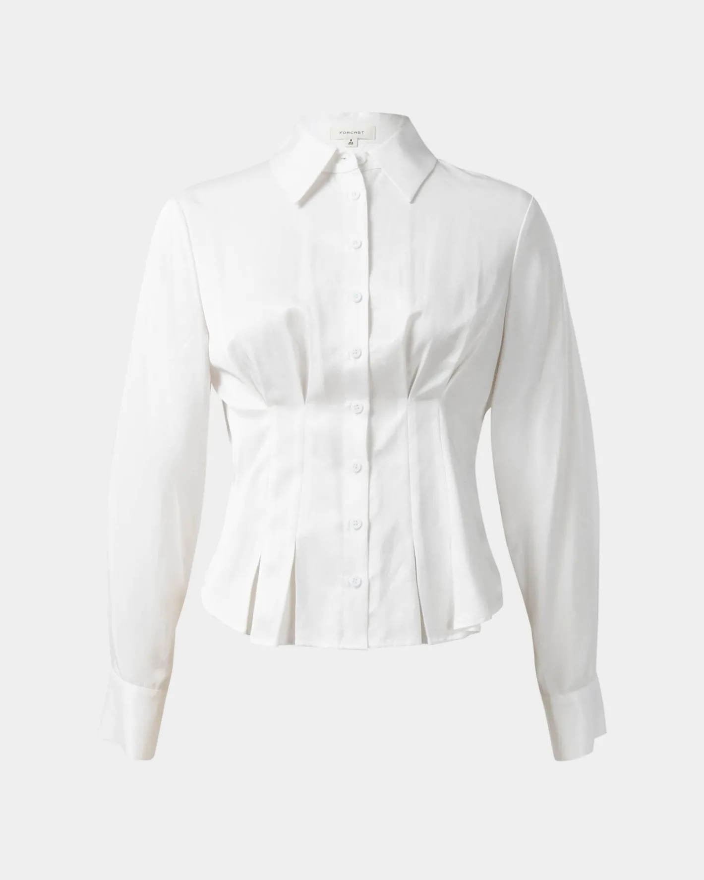 Forcast Paige Gathered Shirt Ivory Hot