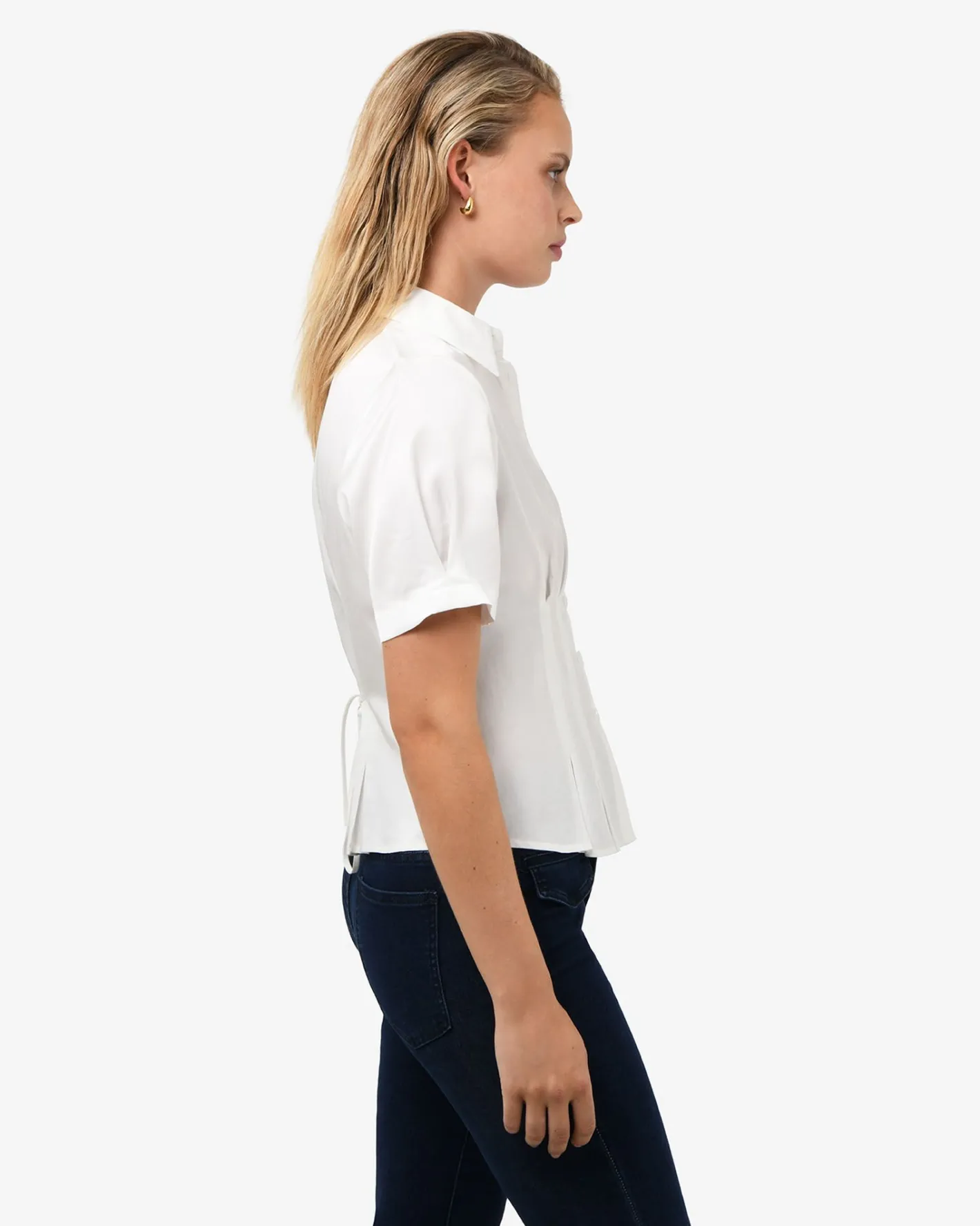 Forcast Paige Short Sleeve Blouse Ivory Discount