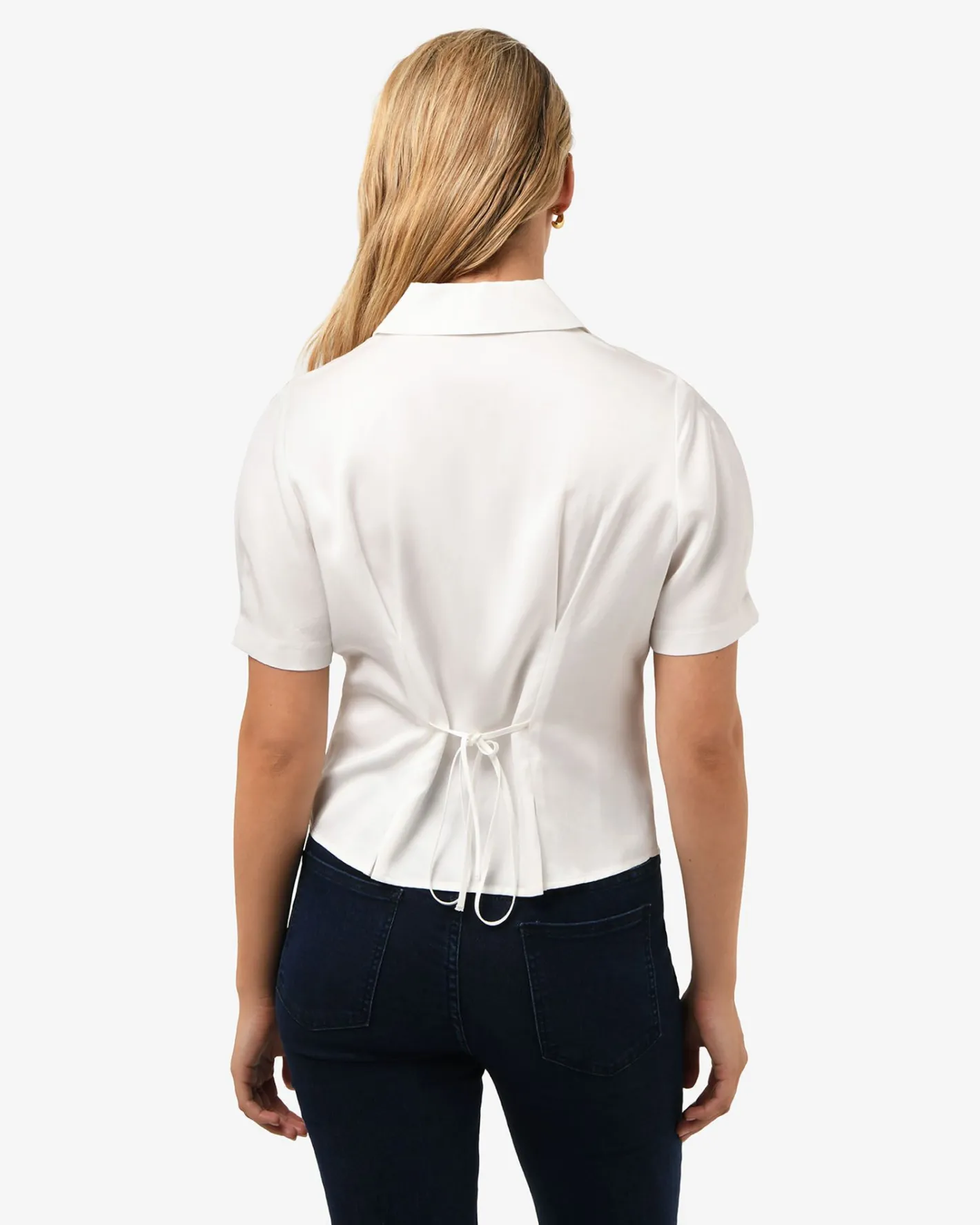 Forcast Paige Short Sleeve Blouse Ivory Discount