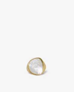 Forcast Pearl Mirage Statement Ring Gold New