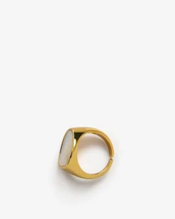 Forcast Pearl Mirage Statement Ring Gold New