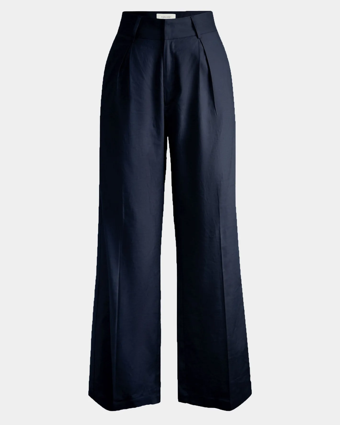 Forcast Perry Linen Tailored Pants Navy Outlet