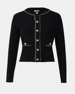 Forcast Rachel Chain Cardigan Black