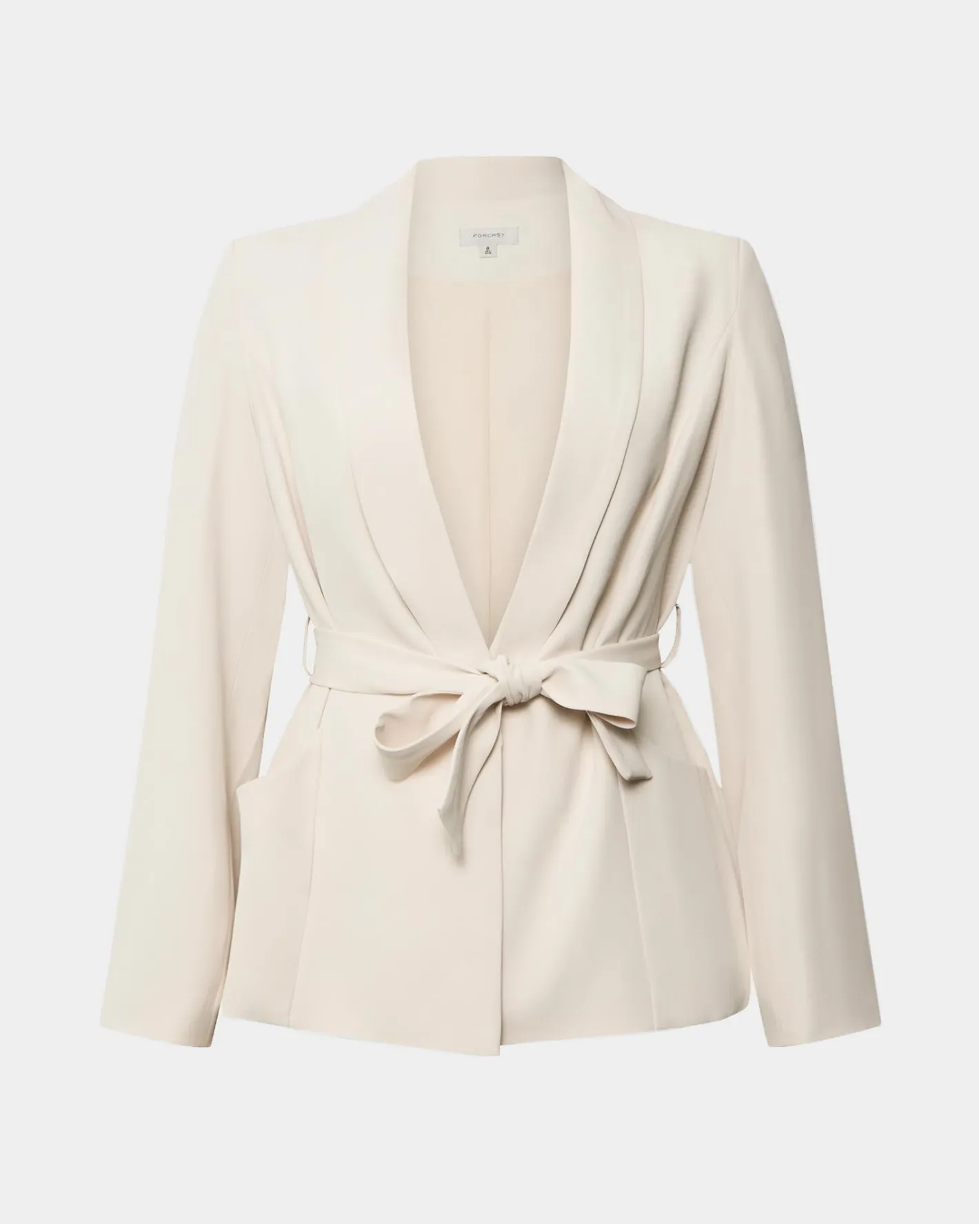 Forcast Rain Belted Blazer Ecru Best